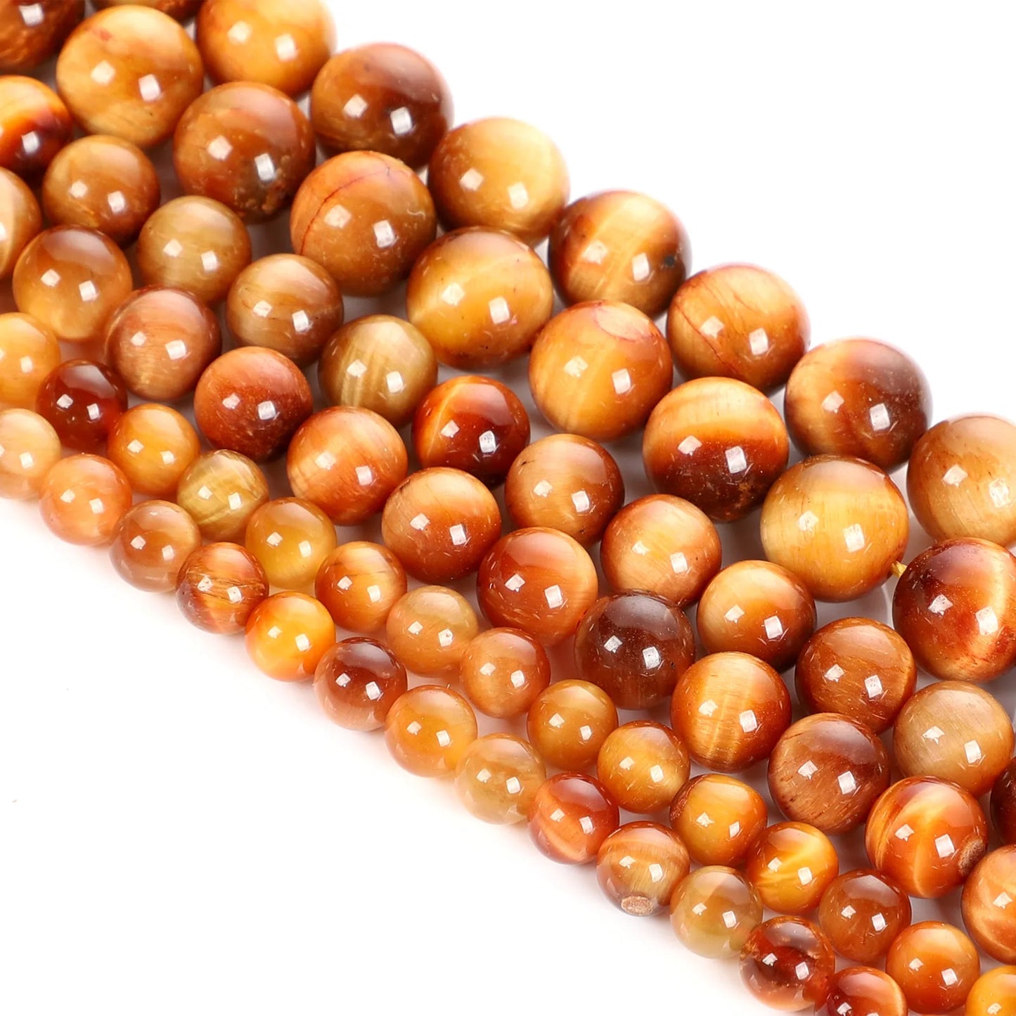 Natursteinperlen, mehrfarbig, Tigerauge, lose Distanzperlen für die Herstellung von Armbändern, Schmuck, DIY-Zubehör, Auswahlgröße 4/6/8/10/12 mm