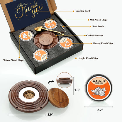 Cocktail-Räucher-Set, Rauch-Set, altmodisches Whiskey-Räucher-Getränk-Set, Cocktail-Zubehör für Whisky, Getränk