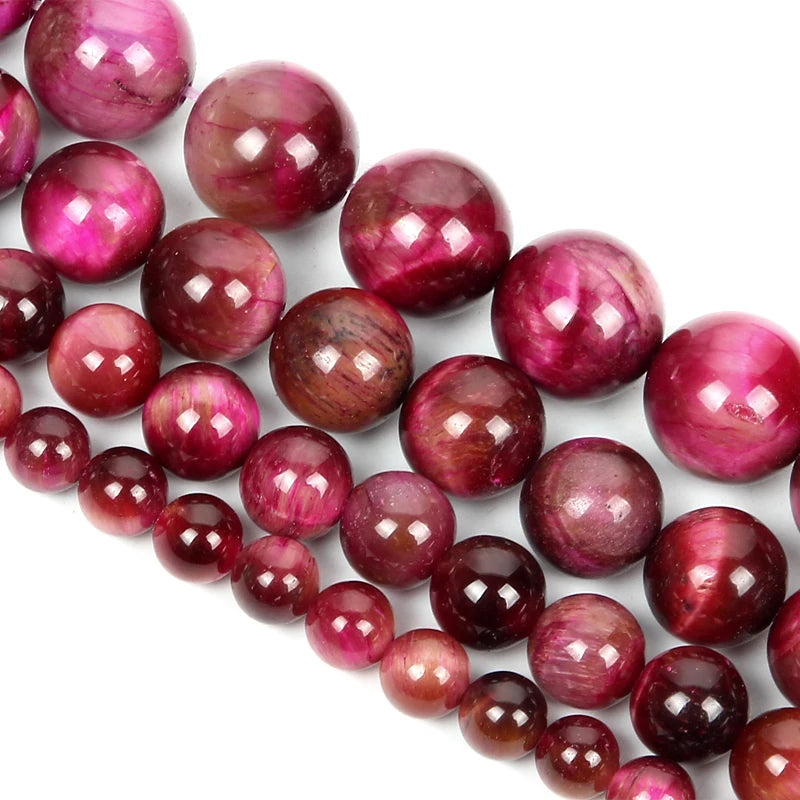 Natursteinperlen, mehrfarbig, Tigerauge, lose Distanzperlen für die Herstellung von Armbändern, Schmuck, DIY-Zubehör, Auswahlgröße 4/6/8/10/12 mm