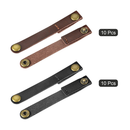 20pcs 5 Farben Leder Kabel bänder Kabelbinder Wraps Kabel Management Halter Halter Kabel Organizer für USB-Kabel Kopfhörer Drähte