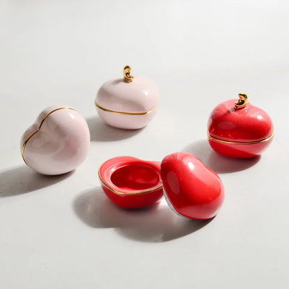 Love Pet Urn, Ceramic, Cat, Dog, Memorial Casket, Funeral Supplies, 13 ml Capacity, Red, Pink, Sealed, Multi-Purpose