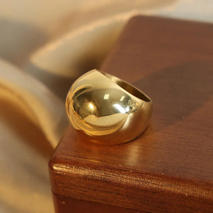 Mode Frauen Edelstahl Ring Oval Weibliche Luxus Ring Punk Zubehör Ästhetik Schmuck Party Geschenk Großhandel