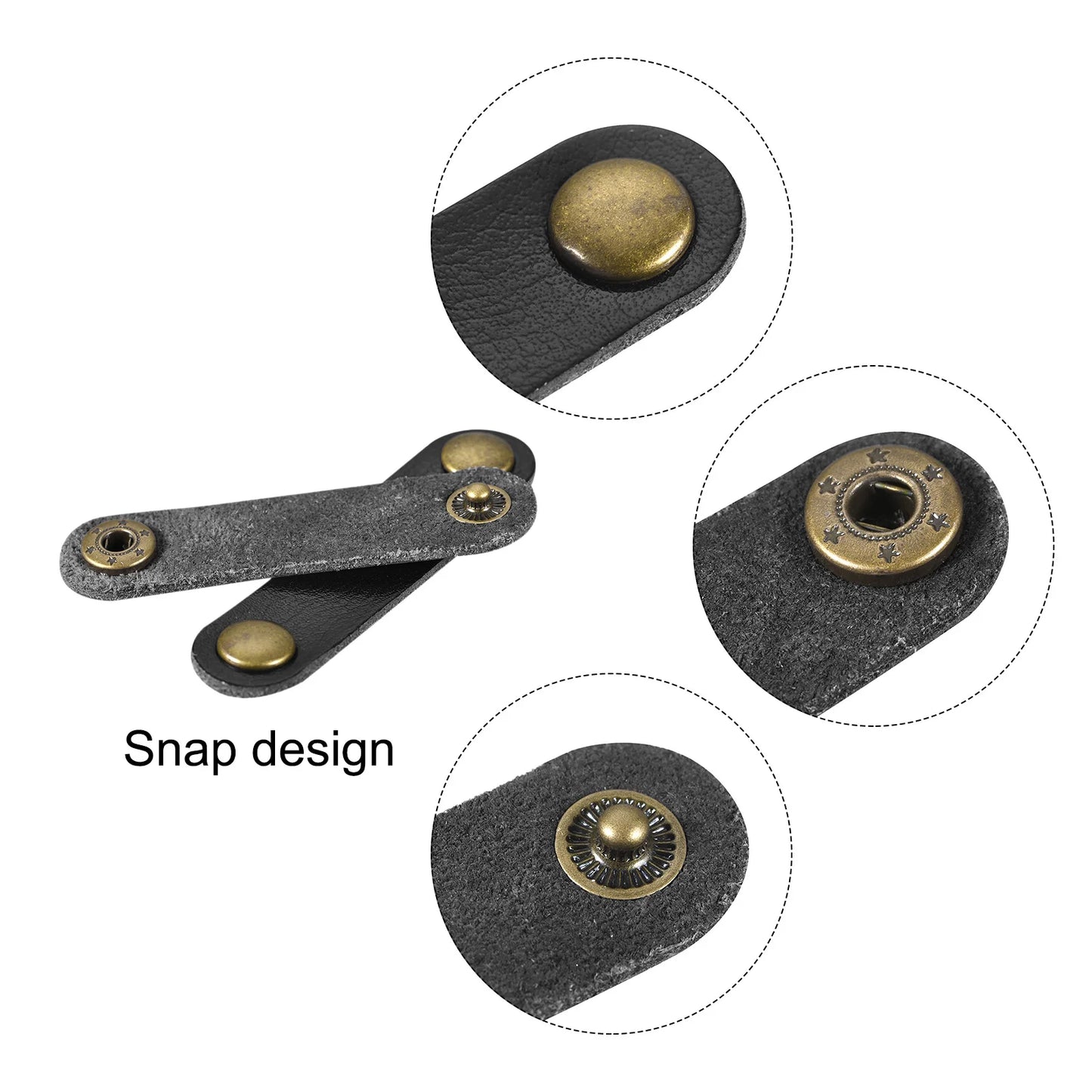 5/10 Stück Leder-Kabelbinder, Kabelbinder, Kabel-Organizer, 63 x 16 mm, tragbares Datenkabel, Leder-Clips, Kopfhörer-Kabel-Management-Halter
