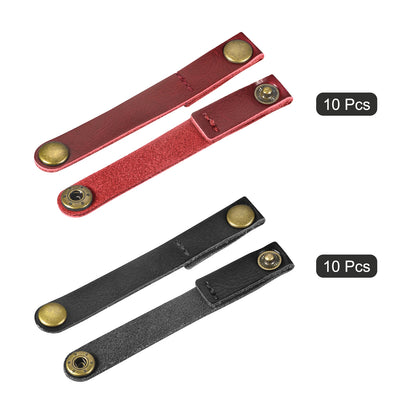 20pcs 5 Farben Leder Kabel bänder Kabelbinder Wraps Kabel Management Halter Halter Kabel Organizer für USB-Kabel Kopfhörer Drähte