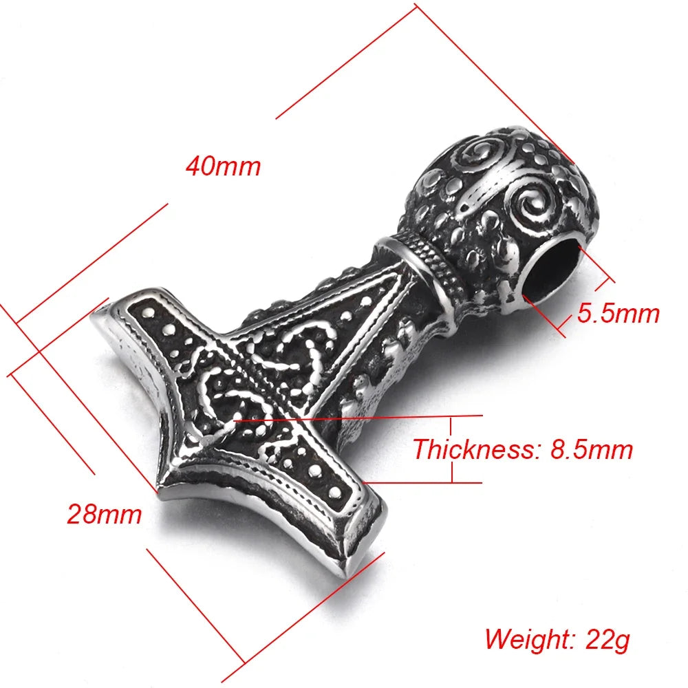 Edelstahl Viking Nordischer Anhänger für Halskette DIY Zubehör Schmuckherstellung Erkenntnisse Männer Charm Supplies Punk Axt