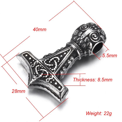 Edelstahl Viking Nordischer Anhänger für Halskette DIY Zubehör Schmuckherstellung Erkenntnisse Männer Charm Supplies Punk Axt