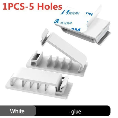 Kabel-Organizer, Kabelmanagement, Drahthalter, flexibler USB-Kabelaufwickler, ordentliche Silikon-Clips für Maus, Tastatur, Kopfhörer-Schutz