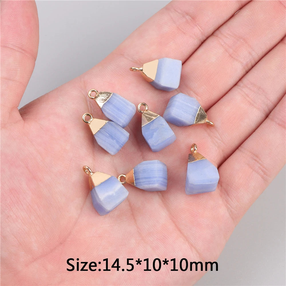 5 stücke Natürlichen Rauhen Stein Anhänger Unregelmäßige Form Healing Amethysten Labradorit Agat Quarz Anhänger Für DIY Handgemachte Halskette