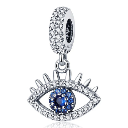 Heiße Verkäufe 925 Sterling Silber Charms Perlen Teufel Auge Fatimas Hand Kreuz Perlen Fit Original Armband Frauen DIY schmuck Geschenke