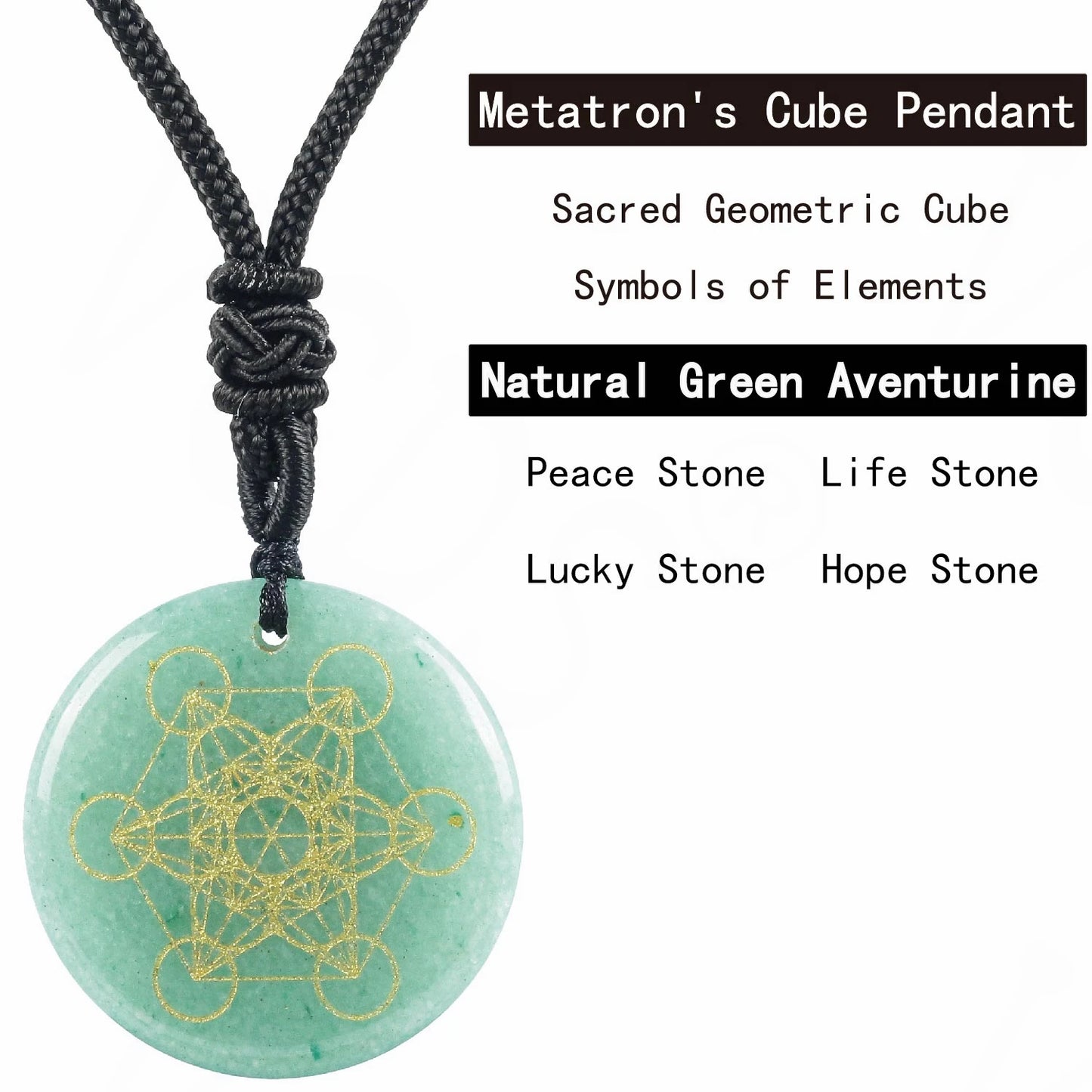 Natürlicher Kristallstein, Metatronwürfel, mehrdimensionale Anhänger, Mythologie, Engel, geheimnisvolle göttliche Symbole, Reiki-Energie-Halsketten