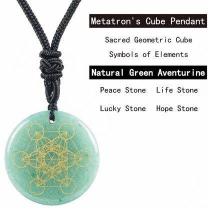 Natürlicher Kristallstein, Metatronwürfel, mehrdimensionale Anhänger, Mythologie, Engel, geheimnisvolle göttliche Symbole, Reiki-Energie-Halsketten