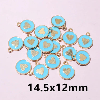 20 Stück Emaille Mond Herz Charms Anhänger Legierung Metall DIY Schmuck Herstellung Zubehör Ergebnisse für Armband Ohrringe Halskette