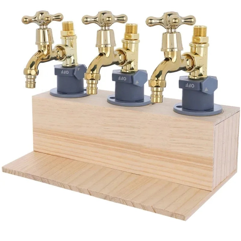 Holz Whisky Schnaps Spender Wasserhahn geformt Schuss Spender Getränke Whisky Halter für Flasche Home Bar Party Bar Zubehör