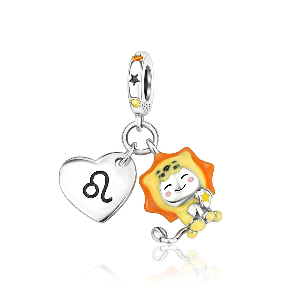 Exquisite Charm-Anhänger aus 925er-Sterlingsilber mit weißen Tigerperlen und Kaninchen-Barista-Anhänger, passend für Armbänder, niedliche Schmuck-Accessoires, Geschenke