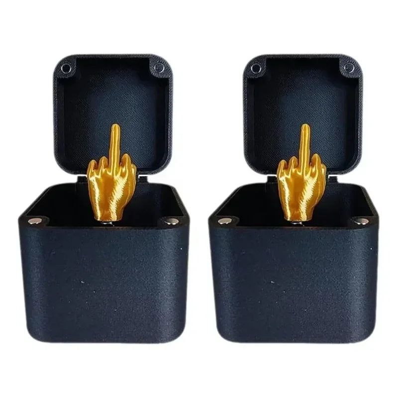 Aus der Box Pop-up Mittelfinger Geschenkbox Kreativer Schreibtisch Home Decor Geschenke Mittelfinger Neuheit Weihnachten Lustiger Streich Geschenk2025