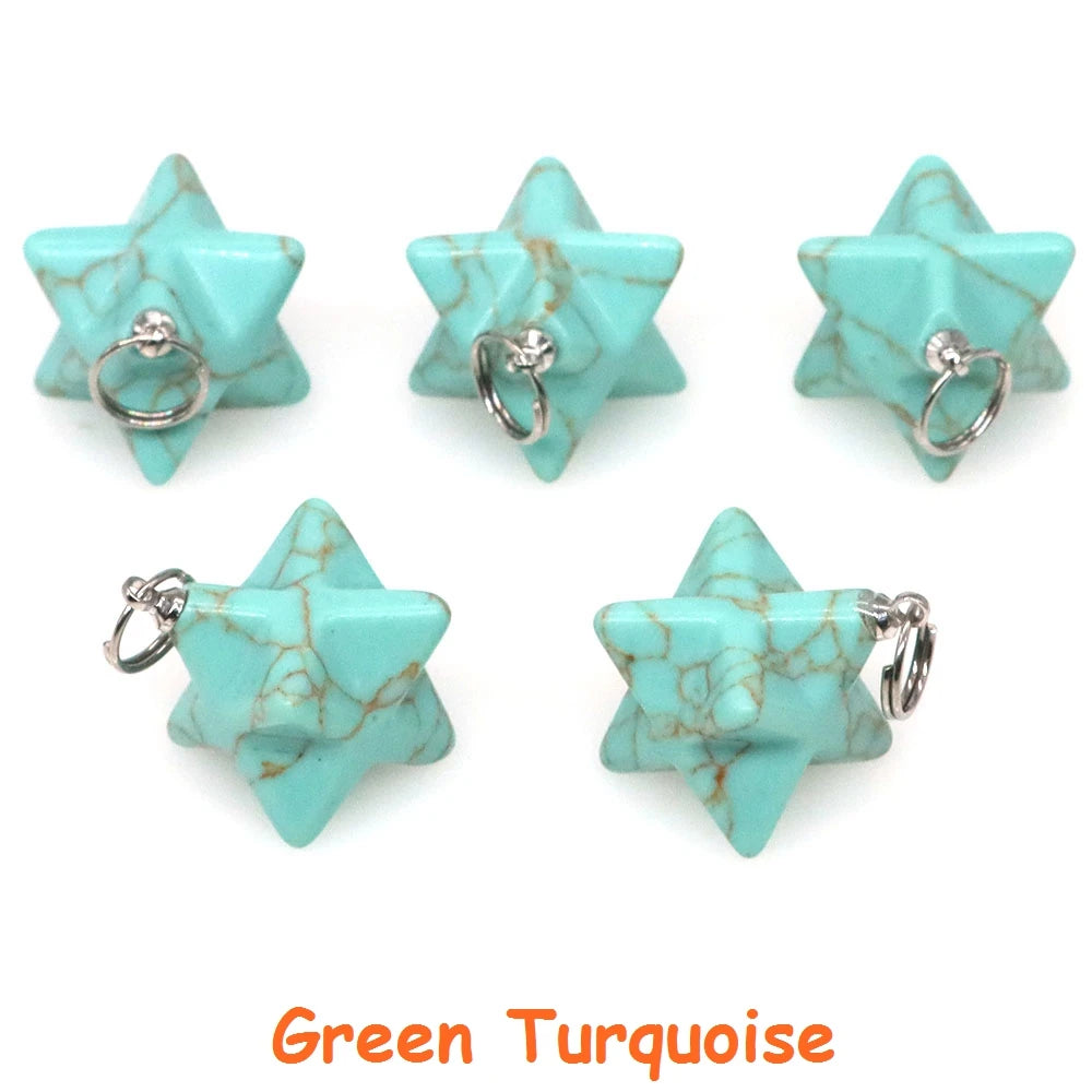 Naturstein Merkaba Stern Reiki Heilkristalle für DIY Energie Edelstein Modeschmuck Zubehör Party Home Dekoration Geschenk