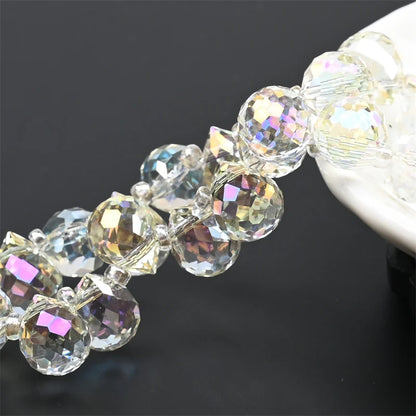 Österreich AB Farbe Kristall Erdbeere Perlen 10*8mm Glänzende Facettierte Glas Perlen für Schmuck Machen DIY Hochzeit Kleid zubehör