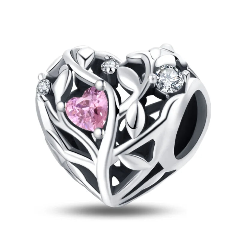 Bezaubernde herzförmige Perlen aus 925er-Sterlingsilber, Familie, Liebe, Tier, Fußabdruck, Charm-Armband, Halskette, passend für Frauen, DIY-Urlaubsgeschenke