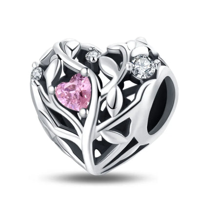 Bezaubernde herzförmige Perlen aus 925er-Sterlingsilber, Familie, Liebe, Tier, Fußabdruck, Charm-Armband, Halskette, passend für Frauen, DIY-Urlaubsgeschenke