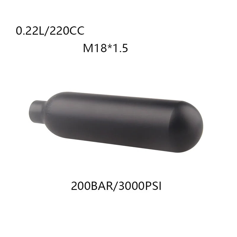 0,22 L 220CC Aluminium Flaschen 200BAR 3000PSI CO2 Air Tank Station Scuba Gas Zylinder HPA Pneumatikzylinder Für Aquarium tauchen
