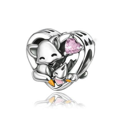 Animal Series Charms aus 925er-Sterlingsilber, Kaninchen, Katze, Pfau, Elefant, Türkei, Hund, passend für DIY-Armbänder, Halsketten, niedliche dekorative Geschenke