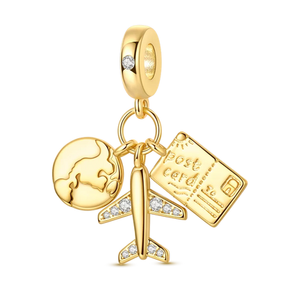 Golden Series Charms aus 925er-Sterlingsilber, zu öffnender Wal-Schmetterlings-Sonnen-Anhänger, CZ-Zirkon, passend für Original-Armbänder, DIY-Schmuck