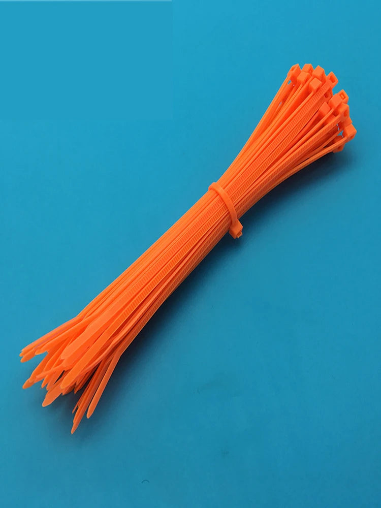 250 Stück selbstsichernde Kabelbinder-Set aus rosa Nylon, 3 Größen, 100 cm, 150 cm, 200 cm, für Kabelmanagement-Kabelbinder für Zuhause und Garten