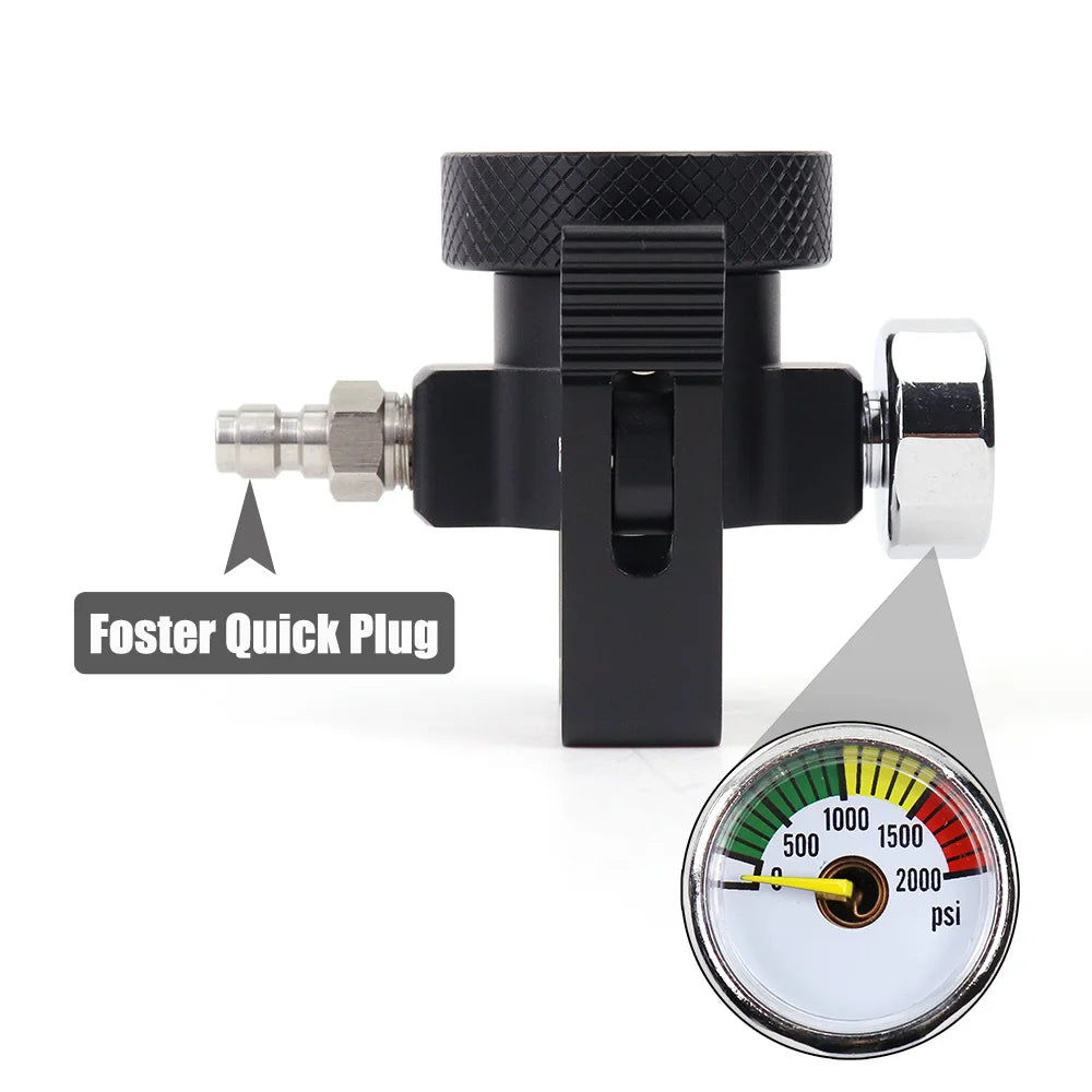Quick Connect Soda Pink CO2-Tankzylinder (Terra DUO Art), Nachfülladapter, Ein/Aus-Adapter mit Entlüftungsventil, Messgerät DIN477