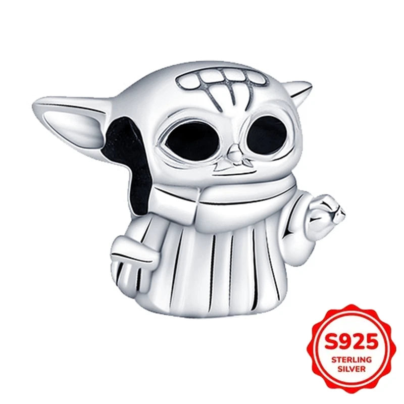 925 Sterling Silber Charms Heiße Star Wars Serie Mandalorianer Helm Anhänger Perlen Original Damen Armbänder DIY Schmuck Geschenke