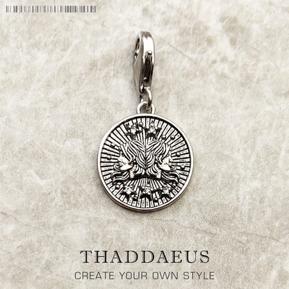 Charm-Anhänger Widder Stier Zwillinge Krebs Löwe Jungfrau Waage Skorpion Sgr Cap Aqu Fische Sternzeichen Vintage Geschenk 925er Sterlingsilber