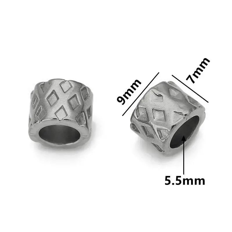 5 teile/los Edelstahl Gold Farbe Lose Rohr Große Loch Spacer Perlen für DIY Armbänder Halskette Schmuck Machen Liefert Finden