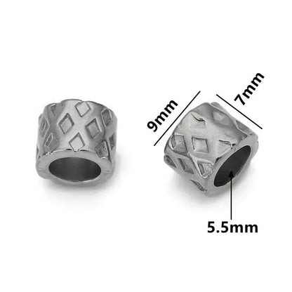 5 teile/los Edelstahl Gold Farbe Lose Rohr Große Loch Spacer Perlen für DIY Armbänder Halskette Schmuck Machen Liefert Finden