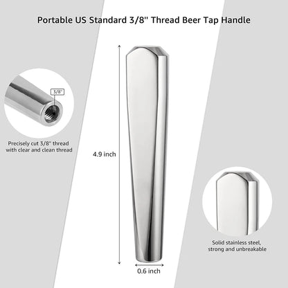 Große Bier Tap Griff, 304 Edelstahl Kegerator Tap Griffe Verwenden für Bier Turm, bier vom fass Fass Wasserhahn Griff Bar Zubehör