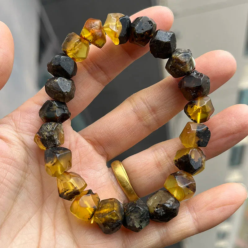 Natürliche Bernstein-Armbänder als Geschenk, einzigartige coole schwarze Perlen, original medizinischer Spezialstein, 2026, neuer Diy-Heilschmuck im Großhandel