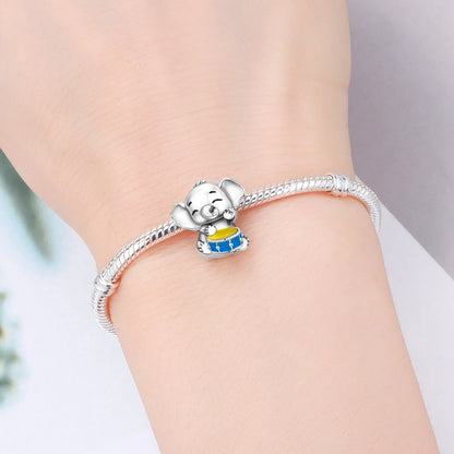 Exquisiter 925 Sterling Silber Panda Chamäleon Waschbär, Koi Welpen Tier-Anhänger Passend für DIY Armband Halskette Premium Party Geschenke