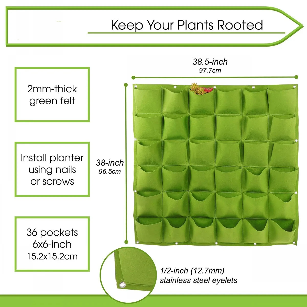 49 Taschen hängende Pflanz beutel, hängende vertikale Wand pflanzen pflanzen wachsen Taschen, Kräuter garten Pflanzer Outdoor Indoor wachsen