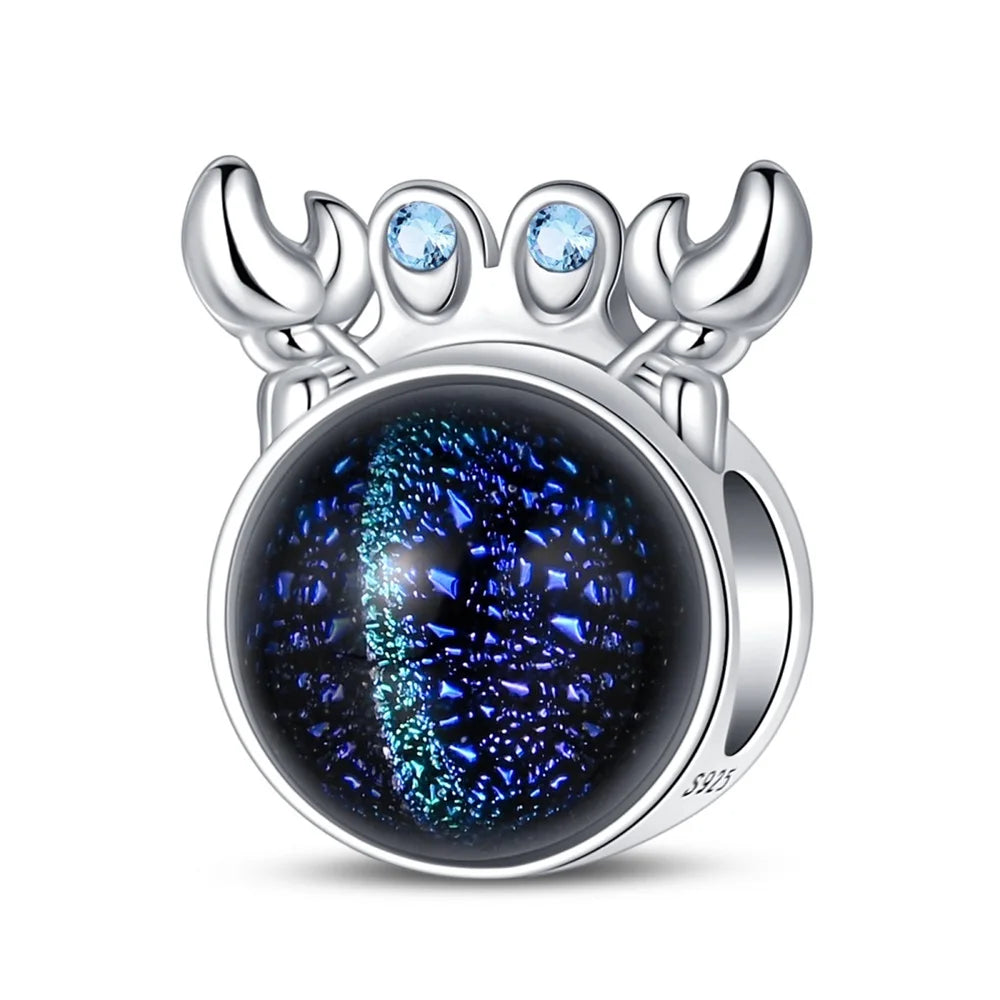 Ocean Series 925er Sterlingsilber, Wal, Schildkröte, kleiner Fisch, Qualle, Delfin, blauer Charm, passend für DIY-Armband, Halskette, Party-Schmuck