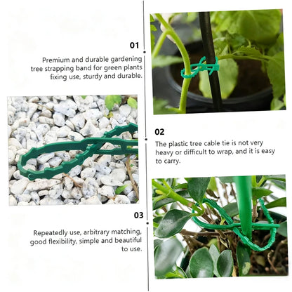 10–300 Stück verstellbare Kunststoff-Pflanzenkabelbinder, wiederverwendbar, selbstsichernde Kabelbinder, Gartenpflanzenreben, unterstützt Kabelbinder, Verschluss, 13–34 cm