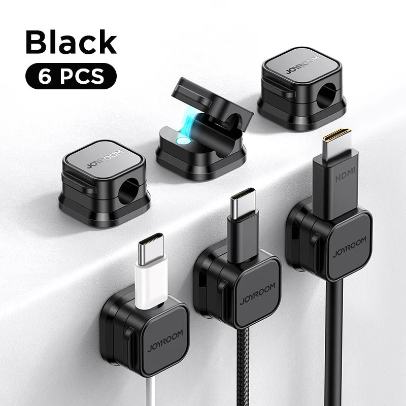 Joyroom 3/6/12PCS Magnetische Kabel Organizer Klebstoff Telefon Kabel Clip Desktop Kabel Draht Kabel Halter für Büro Schreibtisch Management
