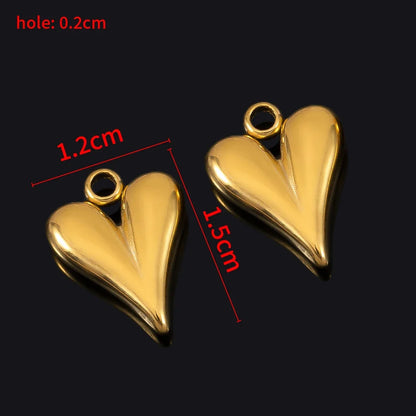 2/5/10 stücke Edelstahl Zirkon Anhänger Herz Blume Charms Für DIY Schmuck Machen Armband Handgemachte Accessoires Großhandel