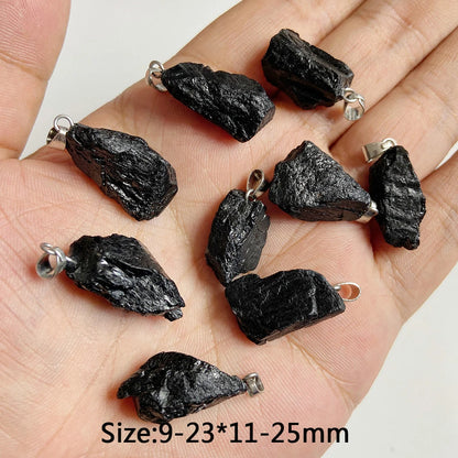 5 stücke Natürlichen Rauhen Stein Anhänger Unregelmäßige Form Healing Amethysten Labradorit Agat Quarz Anhänger Für DIY Handgemachte Halskette