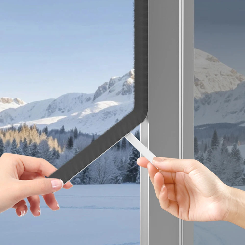 Selbstklebender Dichtungsstreifen für Tür- und Fensterbürsten, winddicht, staubdicht, schalldichtes Isolierband, schneidbar, 5–23 mm