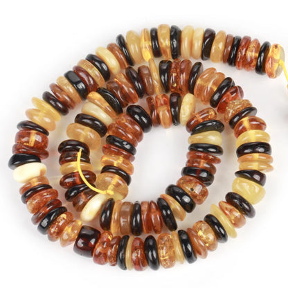 Natürliche Stein Bernstein Runde Unregelmäßige Chip Rohr Rondelle Platz Lose Perlen Für Schmuck Machen DIY Armband Zubehör 15"