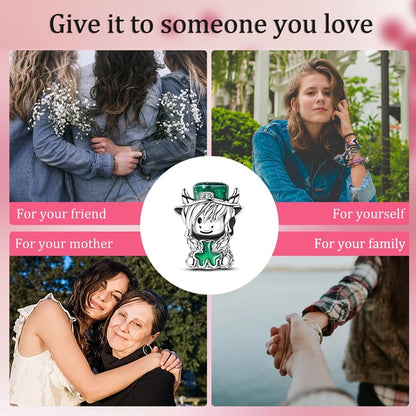 Neu im 925er-Sterlingsilber, grüne Charms, Perlen, Frosch, Kleeblatt, Schildkröte, Anhänger, Schmuck, passend für Original-925-Armbänder für Frauen, DIY-Geschenk