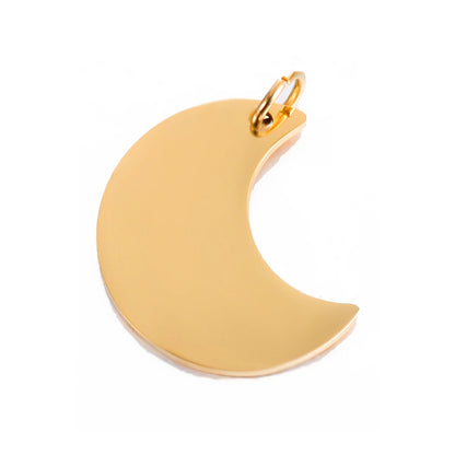 6 Teile/los Klassische Mond Sterne Anhänger ID Tags Für Frauen Männer Halskette Schmuck Edelstahl Doppel Seiten Polnischen