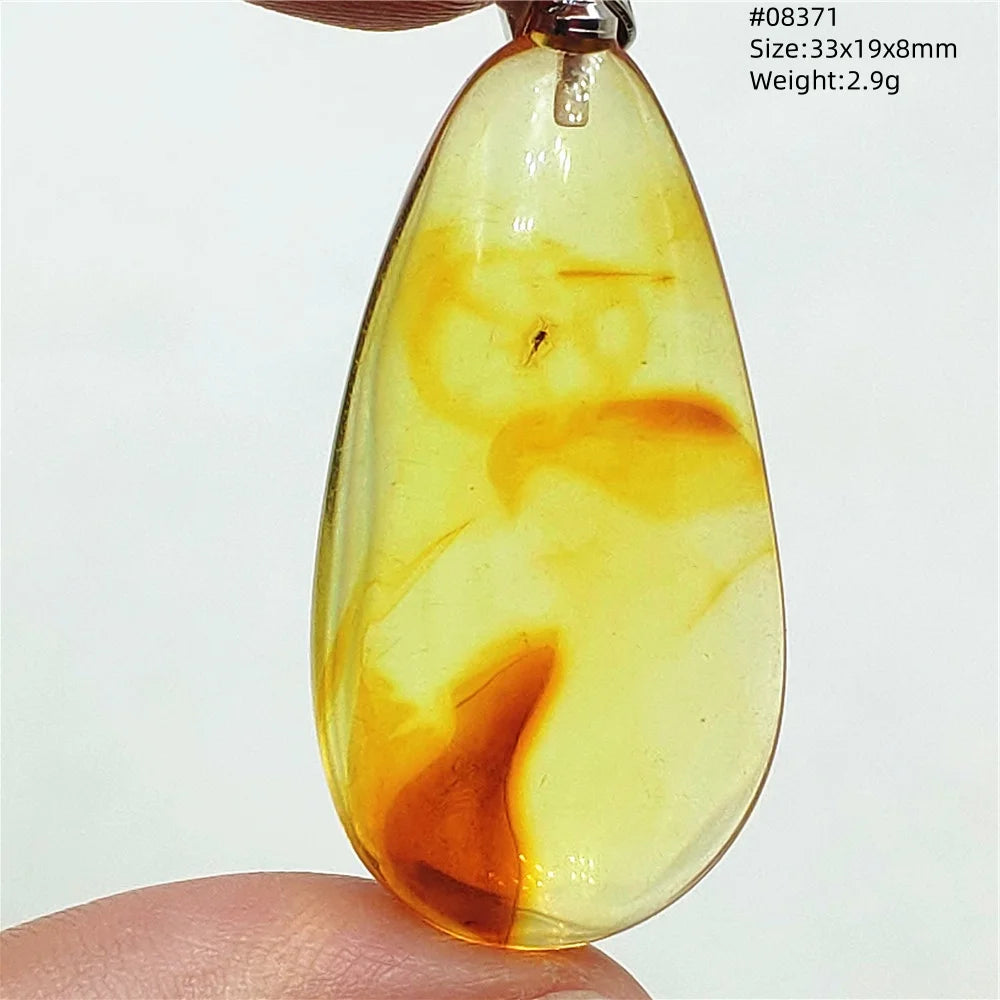 Natürlicher Bernstein-Anhänger Blumenförmiger Gelber Baltischer Bernstein Damen Herren Schmuck Reiki-Stein Burma AAAAAAA