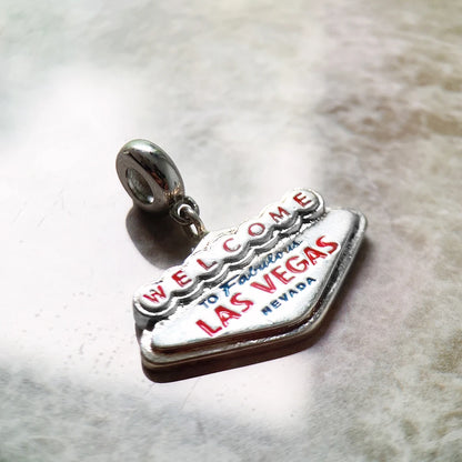 LAS VEGAS NEVADA 925 Sterling Silber Charme DIY Handgemachte Mode Schmuck Erkenntnisse Reisen Zubehör Für Frauen Männer
