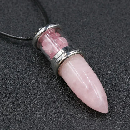 Naturstein Anhänger Halsketten Amethyst Kristall Edelstein Stein Quarz Kies kugelförmige Pendel Reiki Heil pendel