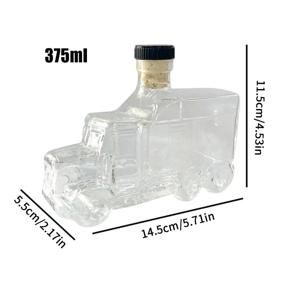 Bourbon-Dekanter, halber LKW-B Bourbon-Spender, 375 ml, Vintage-Schnapsbehälter mit interessantem Stopfen zum Hosten von Brunch-Bier