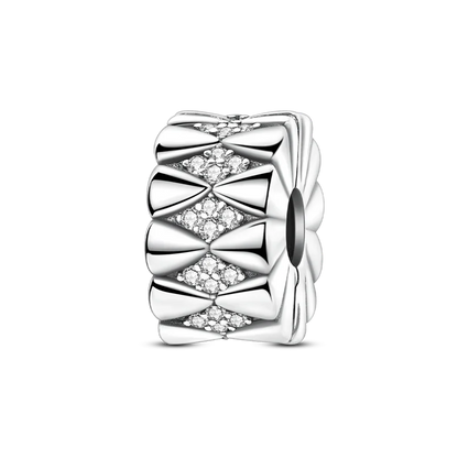Silberverschluss, 925er-Sterlingsilber, CZ-Pflaster-Clip-Charms, Gänseblümchen-Perlen, Stopper, Sicherheitskette, passend für Original-Armreif, Schmuck-Clip